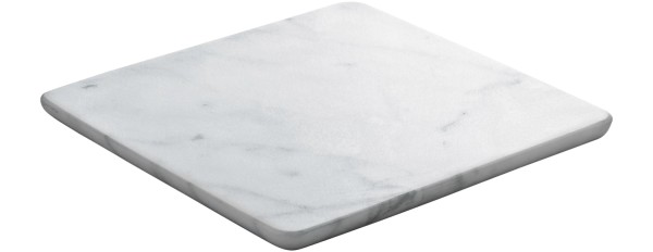 Playground Marmorplatte eckig weiss 18x18cm H1.1cm