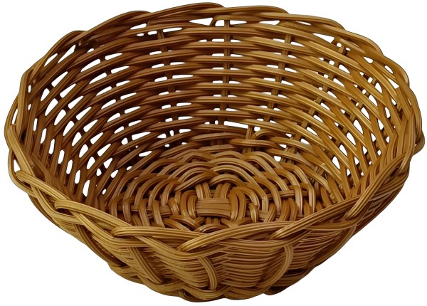 Brotkorb rund D:16cm H:6cm hellbraun