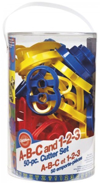 Ausstechformen in Box, ABC & 123, 50 Stück (ca. 9x9 cm)