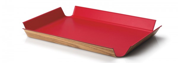 Tablett rutschfest rot , 45x34 cm