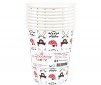 Becher Karton, 8 Stk. "Pirat" 25cl
