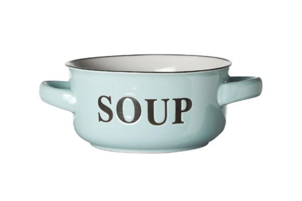 Suppenschüssel SOUP hellblau 47cl, 13.5x6.5cm