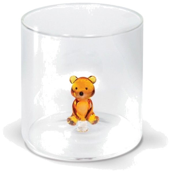 Glas aus Borosilikat 250 ml, Dekor Teddybär
