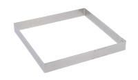 Tortenring quadratisch perforiert 17.5x17.5cm H:2cm