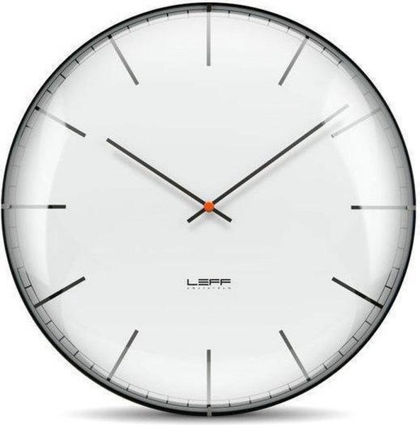 Leff Wand-Uhr One - konvexes Glas weiß Index 45 cm