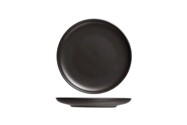 Okinawa Teller flach, schwarz, D 15cm H 1.7cm