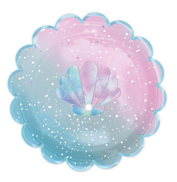 8er Set Pappteller Meerjungfrau D23cm