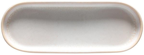 Nótos Platte oval 25.3x9.5cm H2.7cm weiss/sand
