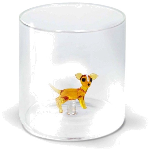 Glas aus Borosilikat 250 ml, Dekor Chihuahua