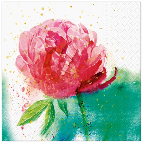 Servietten Lunch 20x Pfingstrose 33x33cm