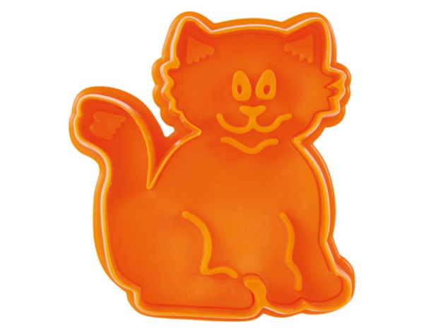 Ausstecher Katze 6.5 cm orange
