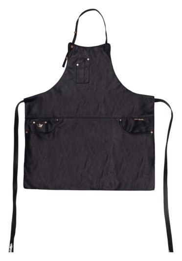 Schürze Leder 5-Pocket black