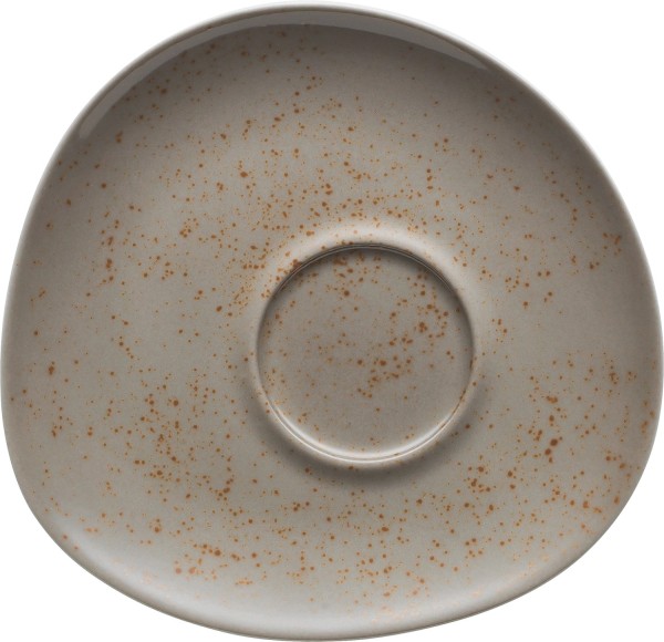 Pottery Unique Lightgrey Untertasse asymmetrisch 12cm