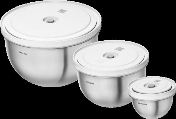 6tlg. Fresh & Save Bowls Vakuumschüssel Set, Edelstahl