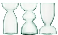 3tlg Set Canopy Vase Set H13cm recycletes Glas