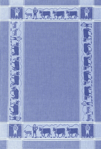 ALPFAHRT Waffeltuch KULTSCHTOFF blau 50x70cm