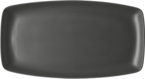 Pottery Frosted Black Platte rechteckig 36x20cm