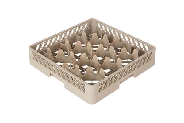 Gläserkorb 12 Fä Glas D11.5 bis 12.5cm H max 8.5cm beige