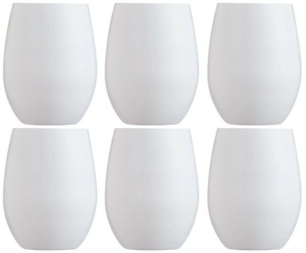 Primary Wasserglas weiss, 36 cl, 6er Set