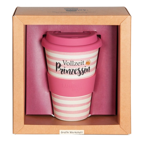 1x Bamboo to go Trinkbecher Vollzeit Prinzessin