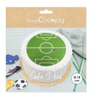 Tortenaufleger essbar aus Zuckerpapier Fussball D18cm