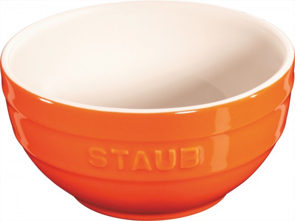 Keramik Schüssel, orange rund 0.7l / Ø14 cm