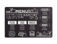 Tischset Menu schwarz