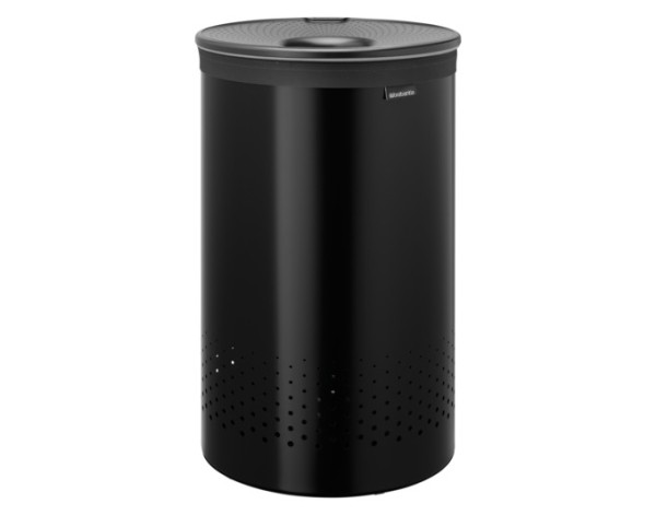 Wäschebox m.Deckel black 60l