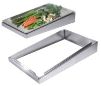 Edelstahlrahmen für GN 1/1 schräg von 4,5 auf 10 cm