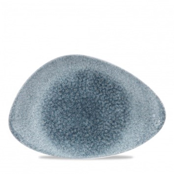 S.P. Raku Topaz Blue Triangel Platte 30x20cm,