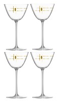 4er Set Century Martiniglas 195ml gold