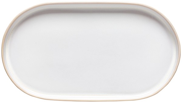 Nótos Platte oval 36.5x20.5cm H3.1cm weiss/sand