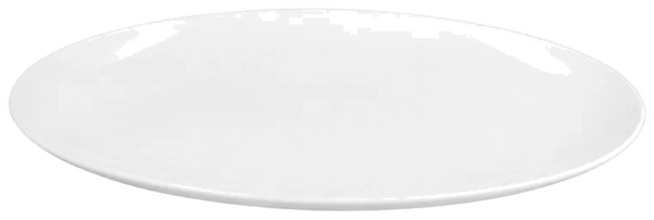 Silk Platte oval 23cm weiß