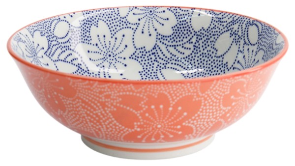 Sakura Schale 19.7x7cm blau und rot