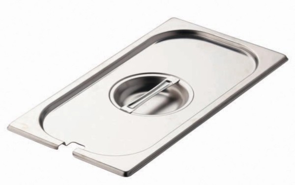 GN Deckel 2/3 Edelstahl mit Löffelausparung