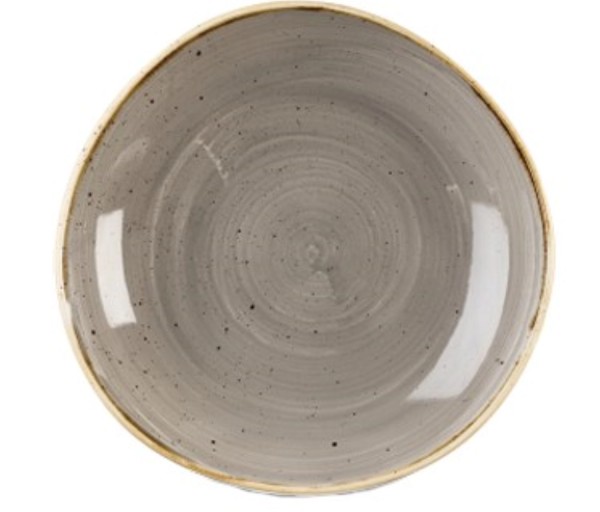 Stonecast Peppercorn Grey Organic Teller tief 25.3cm