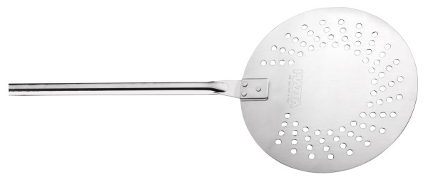 Pizzawender Edelstahl perforiert D24cm Länge total 99cm