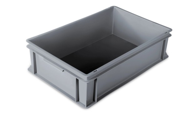 Behälter grau 60x40x12cm Standard Boden u. Wände geschlossen