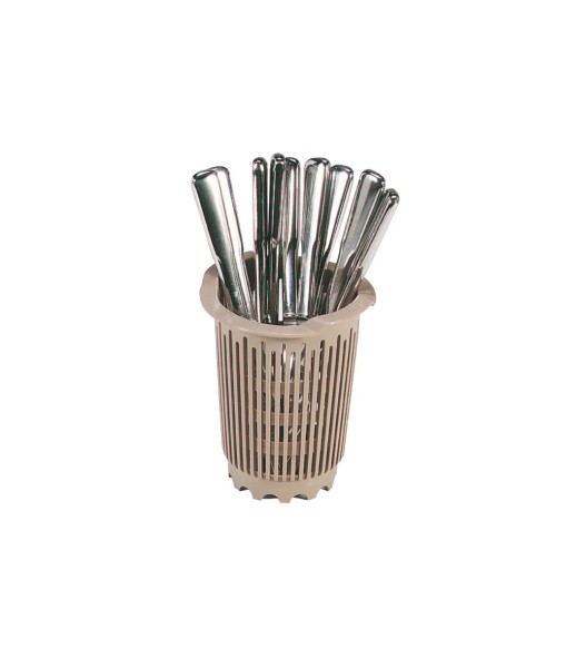 Besteckkorb rund D11.4cm H14.3cm beige