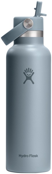 Trinkflasche Standard Flex Deckel m. Strohhalm 620ml shale g