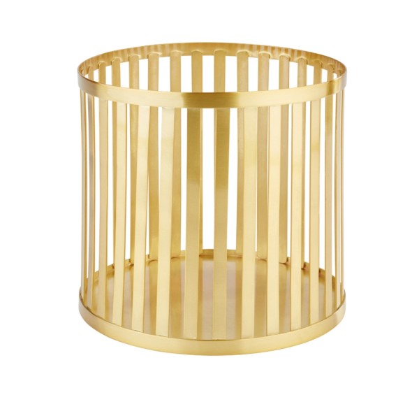 Korb/Ständer D21cm H20cm Gold