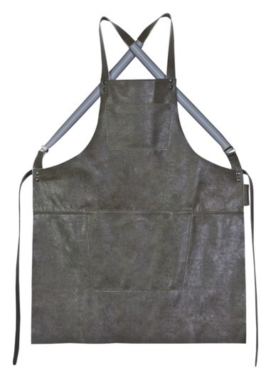 Schürze Hosenträger vint.grey