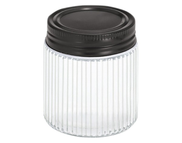 Vorratsglas schwarz 6x7 cm