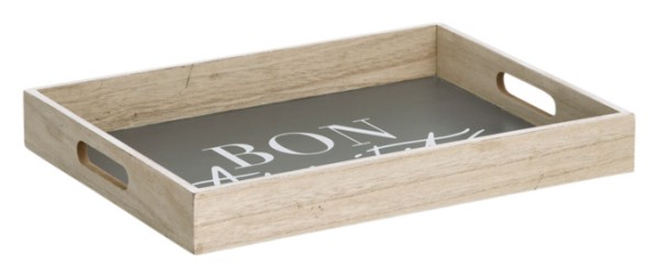 Tablett Bon Appetit anth. 40cm