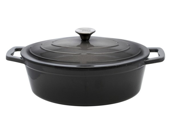 Bräter Gusseisen grau 41x25cm