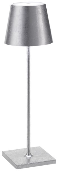 Poldina Pro Tischlampe 11.1x38cm silver leaf