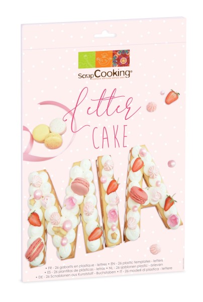 Letter Cake 26 Schablonen aus Kunststoff