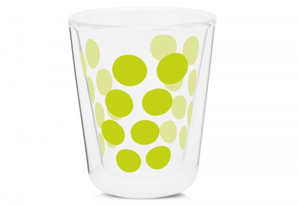 Dot Dot Kaffeeglas grün, doppelwandig 20 cl