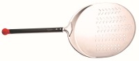Pizzaschieber Alu rund perforiert 30cm kurzer Griff L 64cm