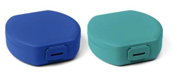 Essentials On-The-Go 2Stk. Snackbox rund Reef/Cobalt